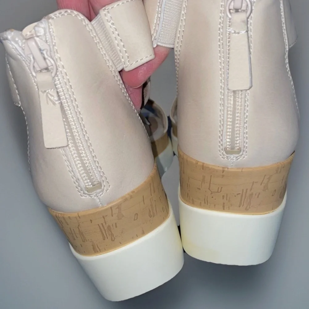Soul Naturalizer Wedge Sandals 8.5 Wide Goodtimes Porcelain - Picture 11 of 15